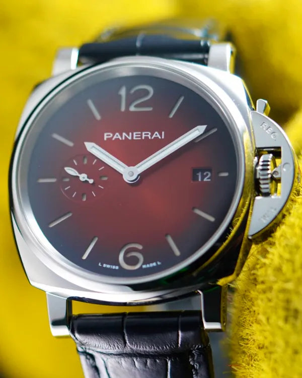 Panerai Luminor Due 42MM Burgundy Dial Leather Strap (PAM01424)