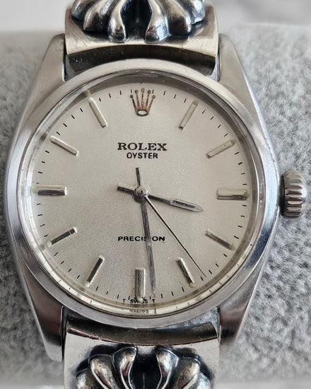 Rolex Oyster Precision 34MM Silver Dial Aftermarket Steel Bracelet (6426)
