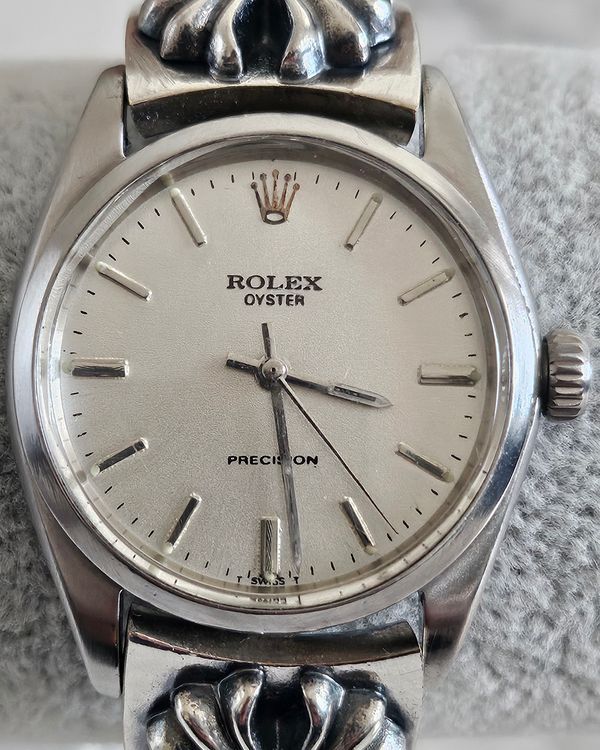 Rolex Oyster Precision 34MM Silver Dial Aftermarket Steel Bracelet (6426)