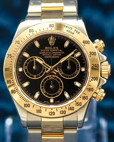 2012 Rolex Cosmograph Daytona 40MM Black Dial Two-Tone Oyster Bracelet (116523)