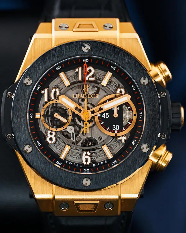 2018 Hublot Big Bang Unico 45MM Skeleton Dial Leather Strap (411.OM.1180.RX)