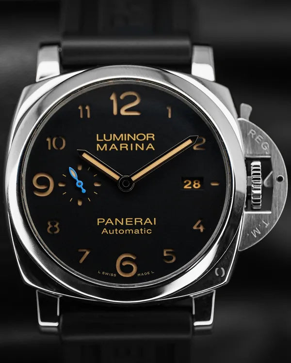 2017 Panerai Luminor Marina 44MM Black Dial Rubber Strap (PAM01359)