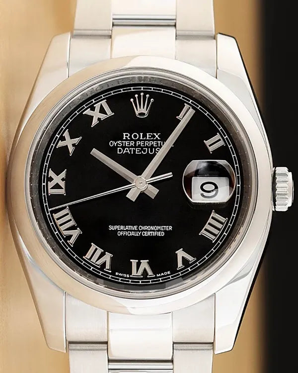 Rolex Datejust 36MM Black Dial Oyster Bracelet (116200)