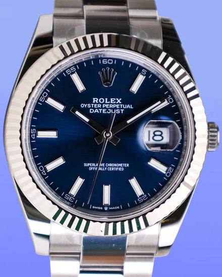 2025 Rolex Datejust 41MM Blue Dial Oyster Bracelet (126334)