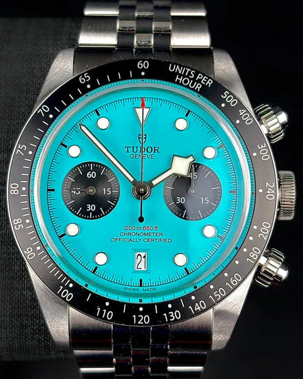 No Reserve - 2025 Tudor Black Bay Chrono 41MM "Flamingo" Blue Dial Steel Bracelet (79360N)
