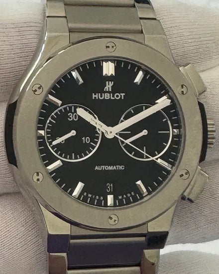 Hublot Classic Fusion Chronograph 45MM Black Dial Titanium Bracelet (520.NX.1170.NX)