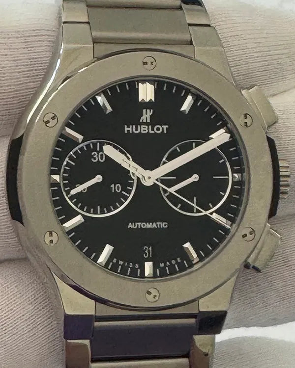 Hublot Classic Fusion Chronograph 45MM Black Dial Titanium Bracelet (520.NX.1170.NX)