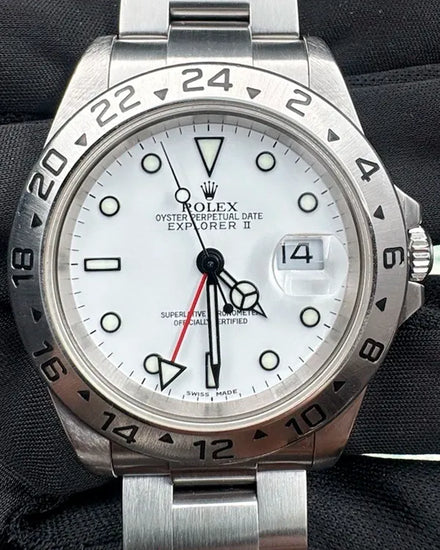 2001 (K Serial) Rolex Explorer II "Polar" 40MM White Dial Oyster Bracelet (16570)