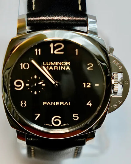 Panerai Luminor Marina 1950 3 Days 44MM Black Dial Leather Strap (PAM00359)
