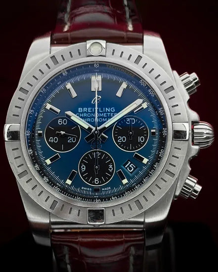 2019 Breitling Chronomat B01 44MM Blue Dial Leather Strap (AB0115101C1P1)