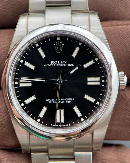 2021 Rolex Oyster Perpetual 41MM Black Dial Oyster Bracelet (124300)