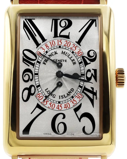 Franck Muller Long Island Double Retrograde 32MM Silver Dial Leather Strap (1100 DS R)