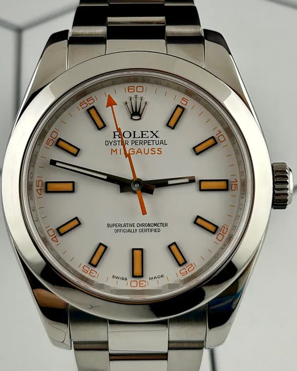 2008 Rolex Milgauss 40MM White Dial Oyster Bracelet (116400)