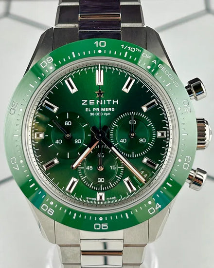 2024 Zenith Chronomaster Sport "Yoshida" S.E. 41MM Green Dial Steel Bracelet (03.3107.3600/56.M3100)