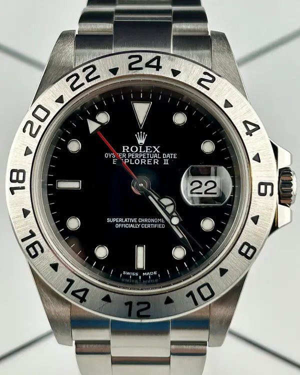 Rolex Explorer II 40MM Black Dial Oyster Bracelet (16570)