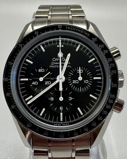 No Reserve - Omega Speedmaster Professional Moonwatch 42MM Black Dial Steel Bracelet (311.30.42.30.01.006)