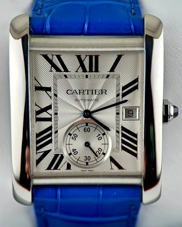 2016 Cartier Tank MC 44MM Silver Dial Leather Strap (W5330003)