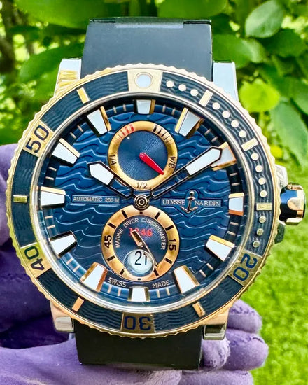 Ulysse Nardin Marine Diver 45MM Black Dial Rubber Strap (265-90)