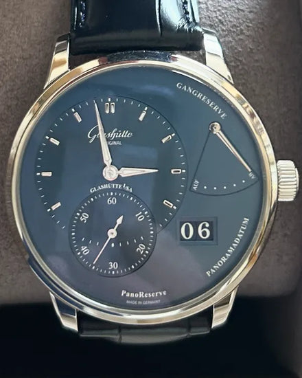 2025 Glashütte Original PanoReserve 40MM Blue Dial Leather Strap (1-65-01-26-12-61)