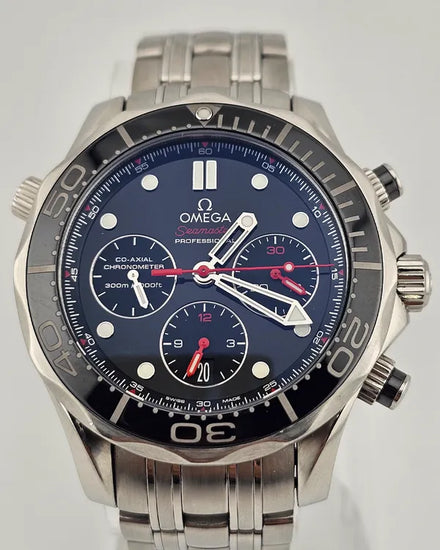 2022 Omega Seamaster Diver 300M Chronograph 44MM Black Dial Steel Bracelet (212.30.44.50.01.001)