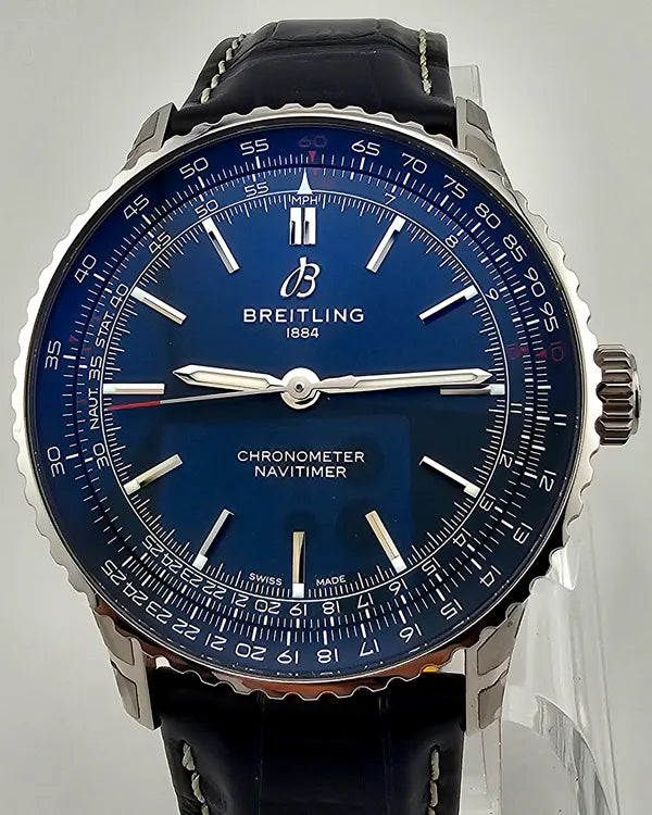 Breitling B-1 41MM Blue Dial Leather Strap (A17329161C1P1)