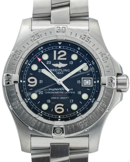 Breitling Superocean Steelfish 44MM Black Dial Steel Bracelet (A17390)