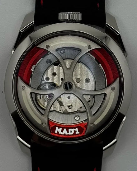2022 MB&F MAD Edition 1 Red 42MM Skeleton Dial Leather Strap (M.A.D. 1)