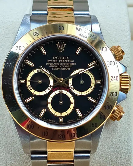 1996 Rolex Cosmograph Daytona "Zenith" 40MM Black Dial Two-Tone Oyster Bracelet (16523)