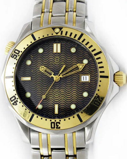 Omega Seamaster Diver 300M 39.3MM Tropical Dial Two-Tone Bracelet (2332.80.00)