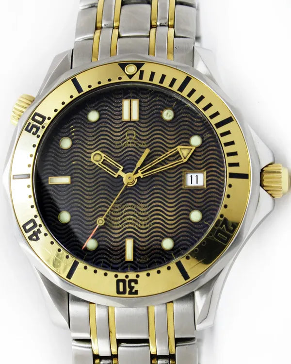 Omega Seamaster Diver 300M 39.3MM Tropical Dial Two-Tone Bracelet (2332.80.00)