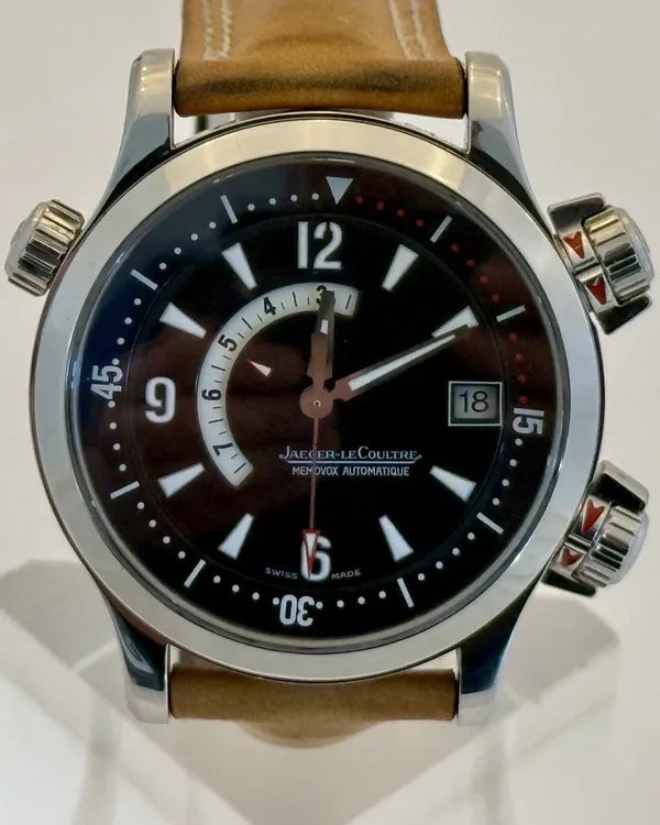 Jaeger-LeCoultre Master Compressor Memovox 41.5MM Black Dial Leather Strap (146.8.97)