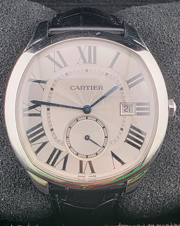 2023 Cartier Drive De Cartier 41MM Silver Dial Leather Strap (WSNM0015)