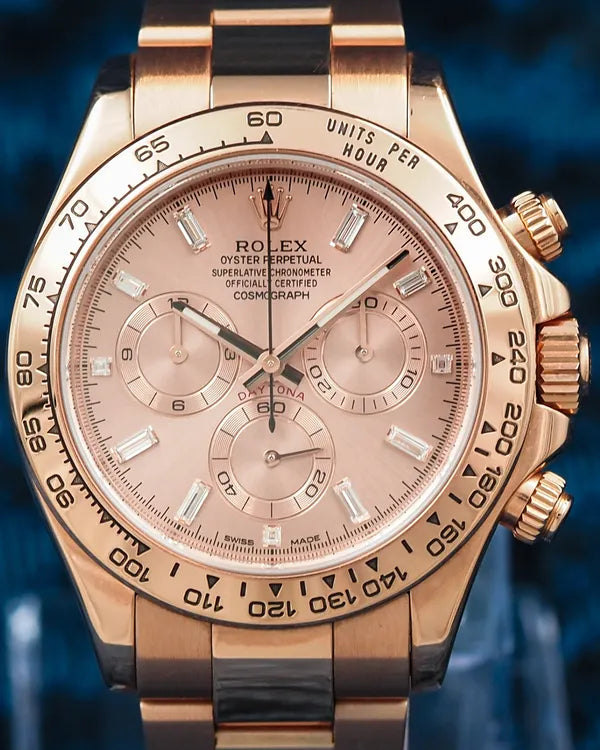 2020 Rolex Cosmograph Daytona 40MM Sundust Dial Rose Gold Oyster Bracelet (116505)