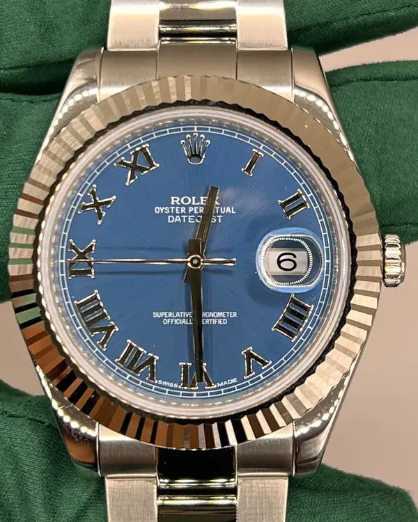 No Reserve - Rolex Datejust II 41MM Blue Dial Oyster Bracelet (116334)
