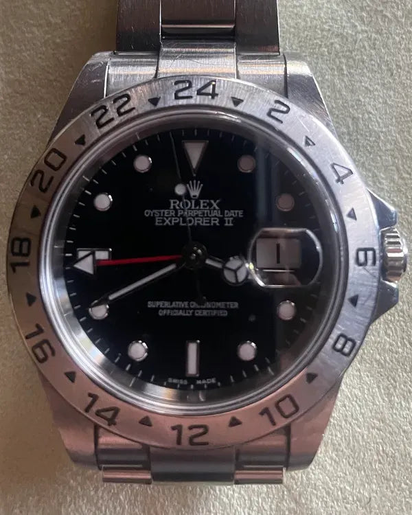 Rolex Explorer II 40MM Black Dial Oyster Bracelet (16570)