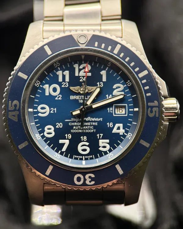 Breitling Superocean II 44MM Blue Dial Steel Bracelet (A17392)