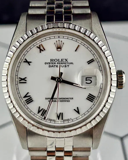 1995 Rolex Datejust 36MM White Dial Jubilee Bracelet (16220)