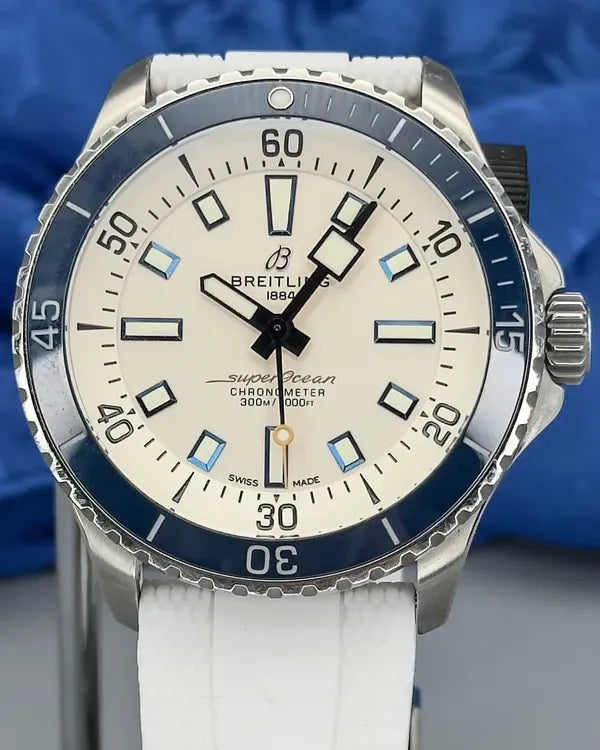 Breitling Superocean 42MM White Dial Rubber Strap (A17375)