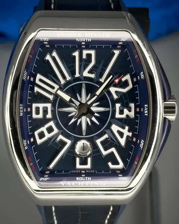 2022 Franck Muller Vanguard Yacthing 44MM Blue Dial Leather Strap (V45 SCDT YACHT AC BL)