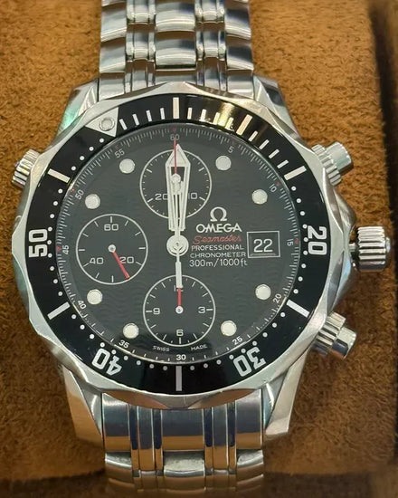 Omega Seamaster Diver 300M Chronograph 41.5MM Black Dial Steel Bracelet (213.30.42.40.01.001)
