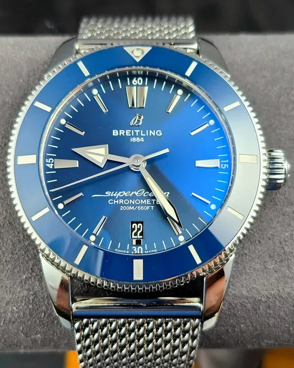 2020 Breitling Superocean Heritage 44MM Blue Dial Steel Bracelet (AB2030161C1A1)