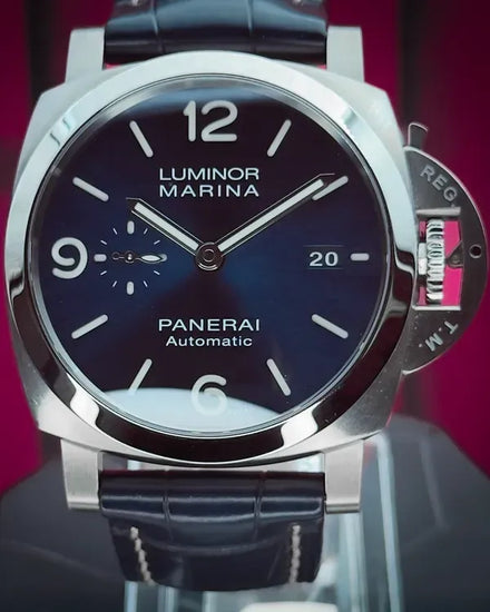 Panerai Luminor Marina 44MM Blue Dial Leather Strap (PAM01313)