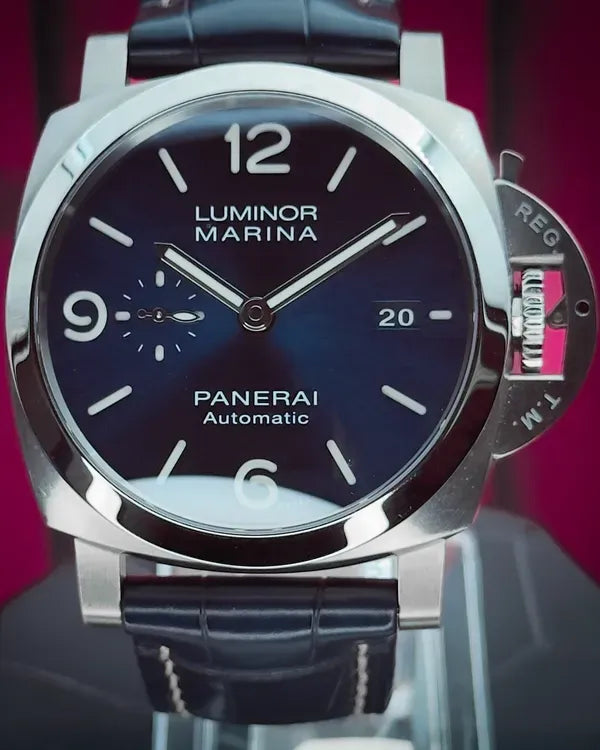 Panerai Luminor Marina 44MM Blue Dial Leather Strap (PAM01313)