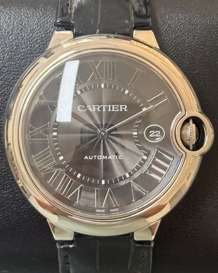 2016 Cartier Ballon Bleu 42MM Black Dial Leather Strap (WSBB0003)