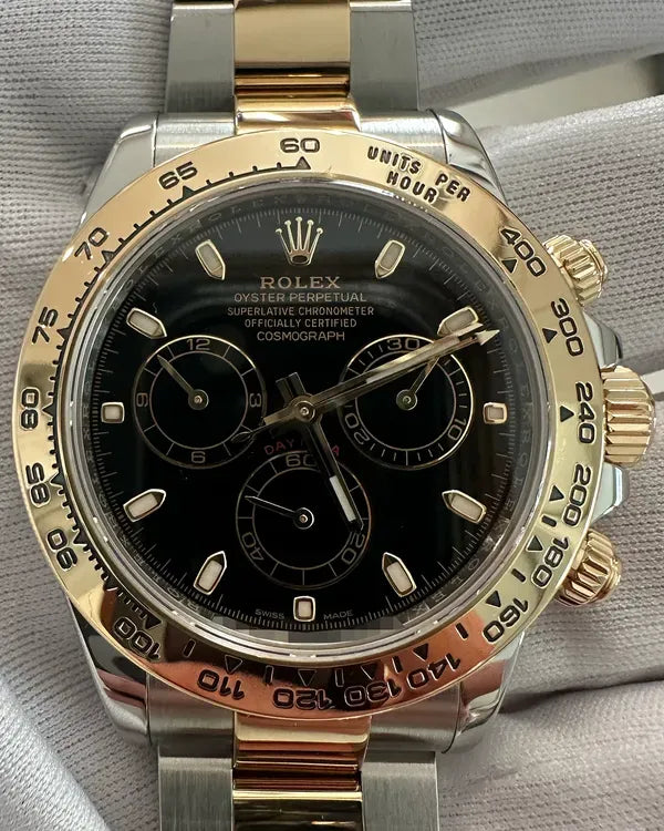 2020 Rolex Cosmograph Daytona 40MM Black Dial Two-Tone Oyster Bracelet (116503)