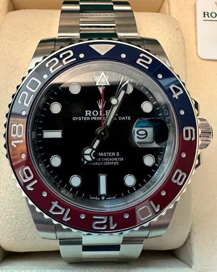 2025 Rolex GMT-Master II "Pepsi" 40MM Black Dial Oyster Bracelet (126710BLRO)