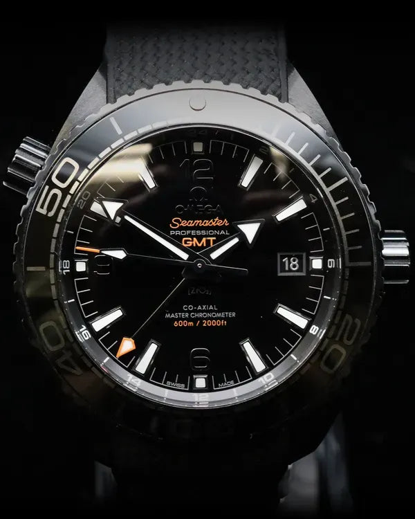2018 Omega Seamaster Planet Ocean 600M "Deep Black" 45.5MM Black Dial Rubber Strap (215.92.46.22.01.001)