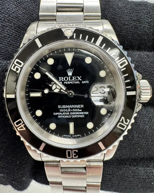 1991 (X Serial) Rolex Submariner Date 40MM Black Dial Oyster Bracelet (16610)