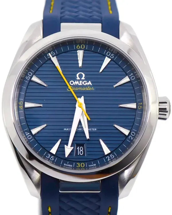 2020 Omega Seamaster Aqua Terra 150M Armand "Mondo" Duplantis 41MM Blue Dial Rubber Strap (220.12.41.21.03.009)
