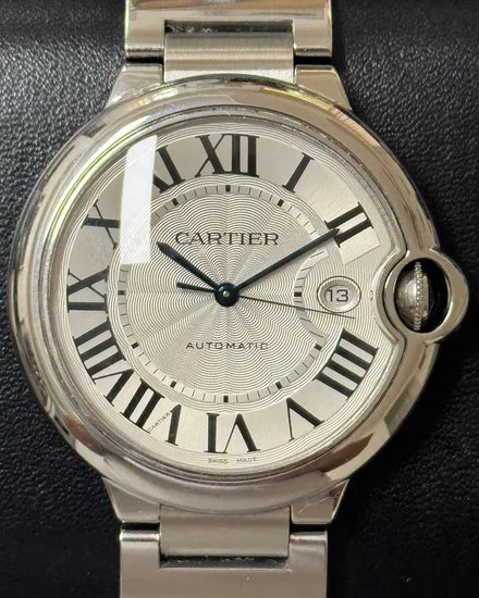 Cartier Ballon Bleu 42MM Silver Dial Steel Bracelet (W69012Z4)